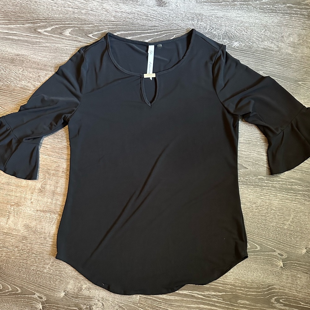 NY Collection‎ black blouse